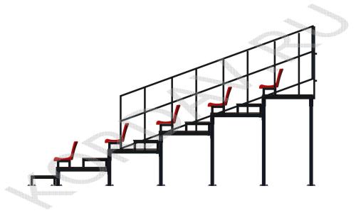 Трибуна без навеса Сборно-разборная на 50 мест МАФ 9.383 (3)